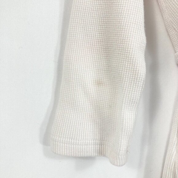 🔥 3/$15🔥Vintage V-Neck Embroidered Thermal Top Y2K Babydoll School Cottage XS - Picture 7 of 9